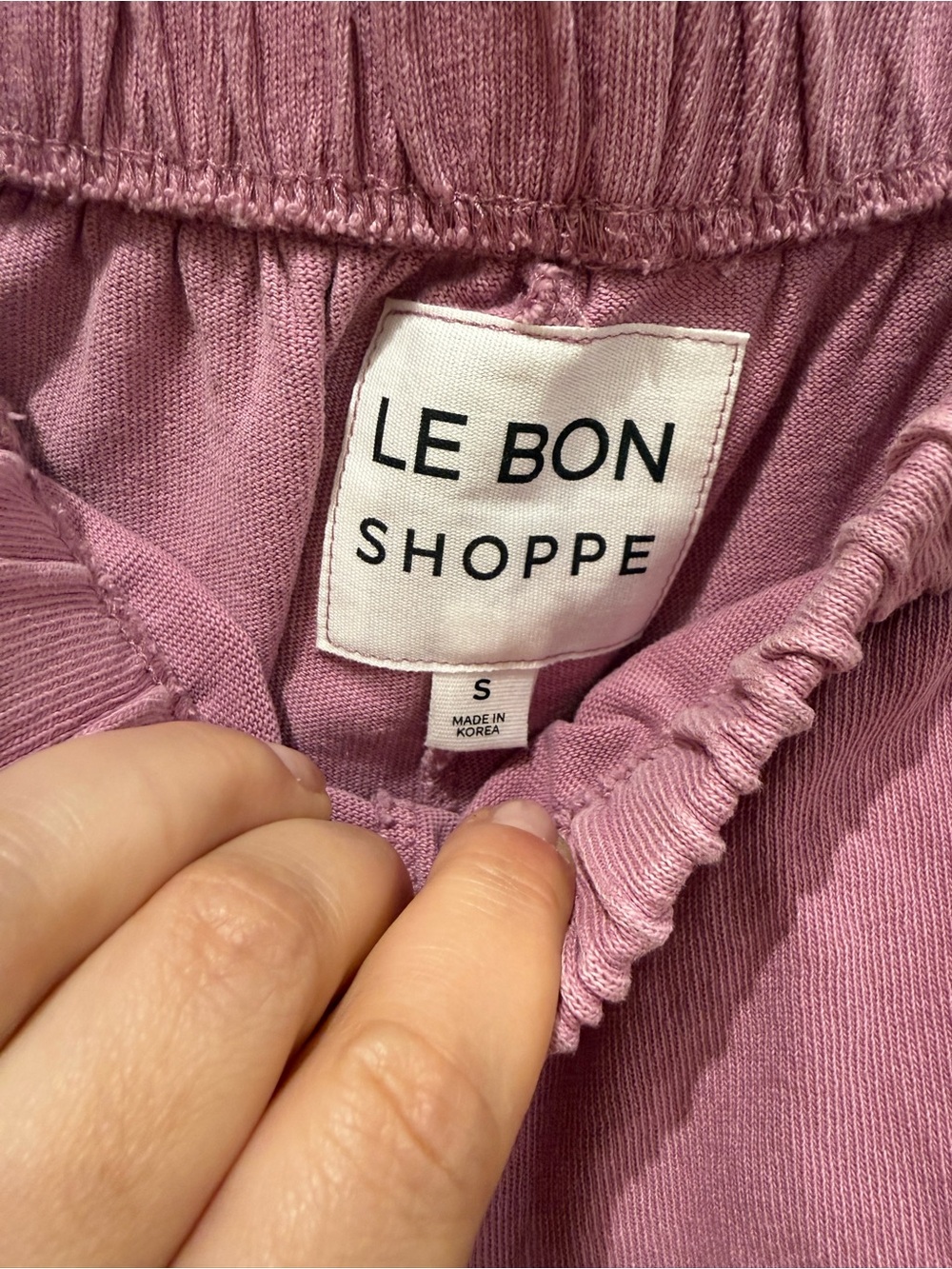 Le Bon Shoppe Flared Basketball Shorts in Dusty Lilac - Picture 5 of 6